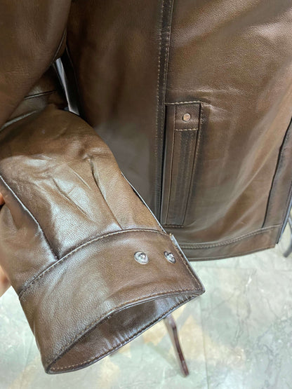 Deri Mont|Hakim Yaka|Kuzu Derisi|Antik Koyu Kahve