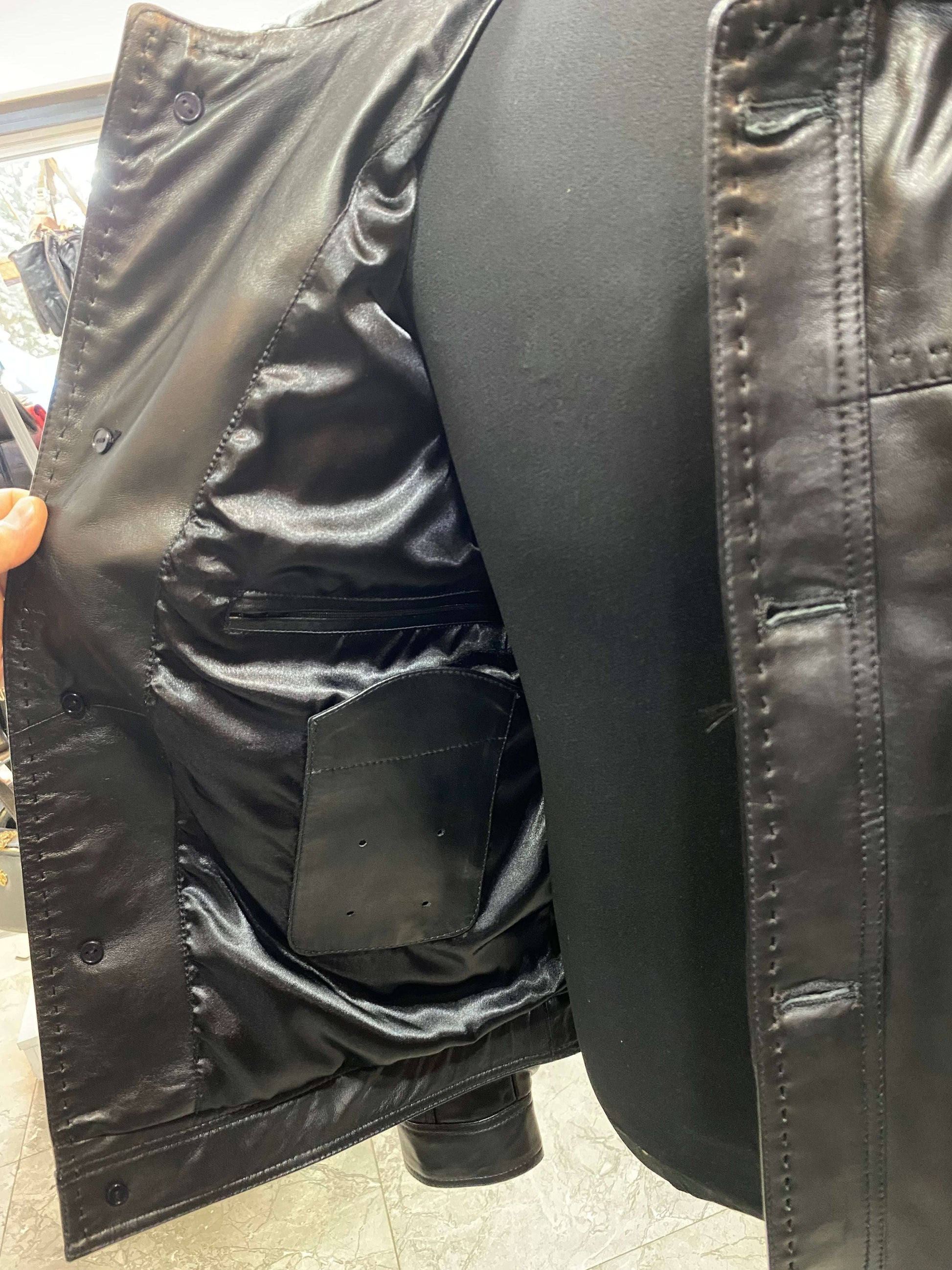 Deri Mont|Safari Model|Kuzu Derisi|Siyah