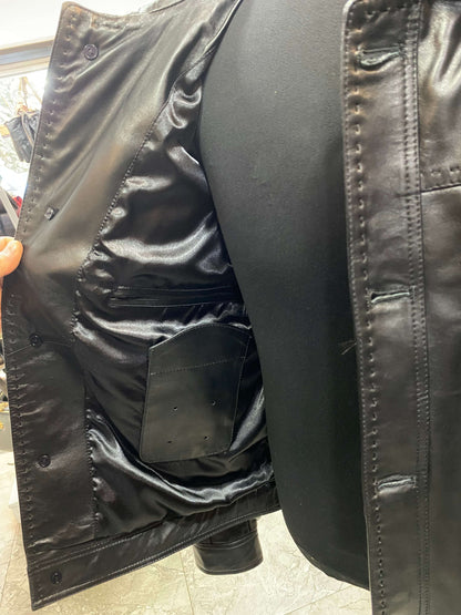 Deri Mont|Safari Model|Kuzu Derisi|Siyah