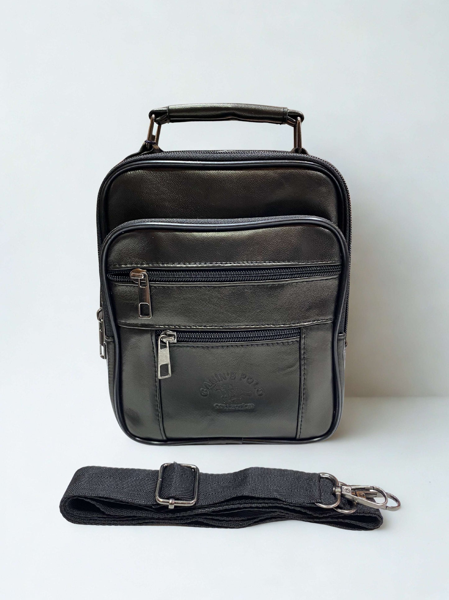 Portföy Çanta|Orta Boy|Dik Model|Kasalı|Çok Bölmeli|Parlak Siyah|Omuzdan Asmalı