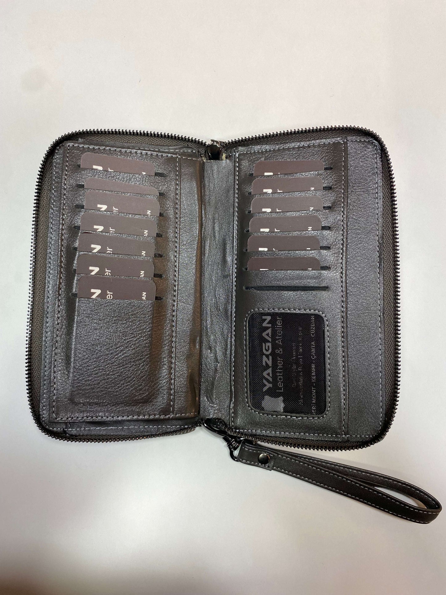 Deri El Çantası|Telefon Bölmesi|Ekstra Tutmaçlar|Çok Kartlık ve Nakit