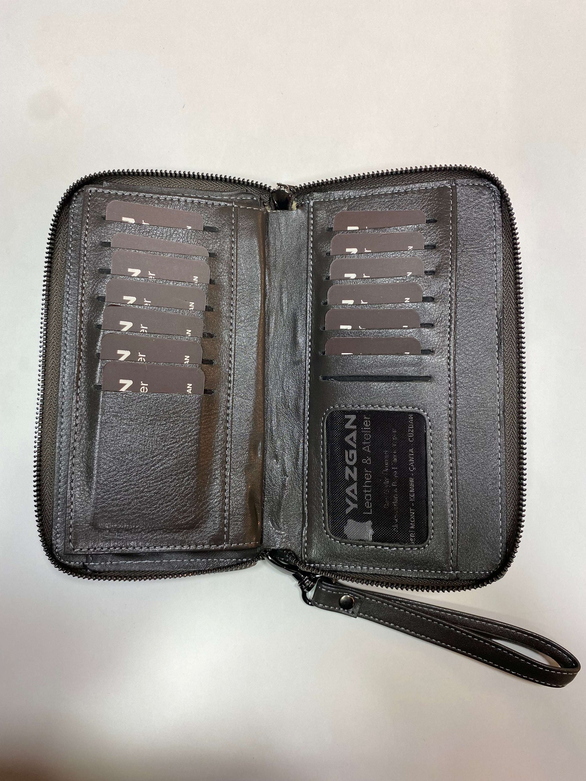 Deri El Çantası|Telefon Bölmesi|Ekstra Tutmaçlar|Çok Kartlık ve Nakit