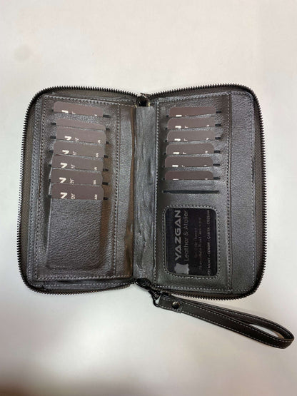 Deri El Çantası|Telefon Bölmesi|Ekstra Tutmaçlar|Çok Kartlık ve Nakit