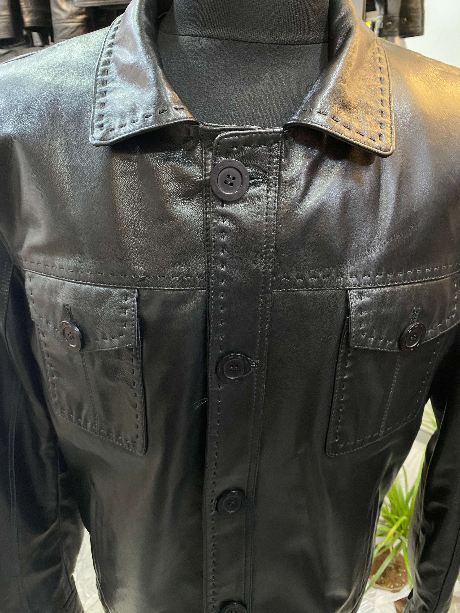 Deri Mont|Safari Model|Kuzu Derisi|Siyah