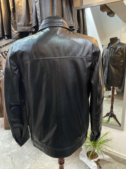 Deri Mont|Safari Model|Kuzu Derisi|Siyah