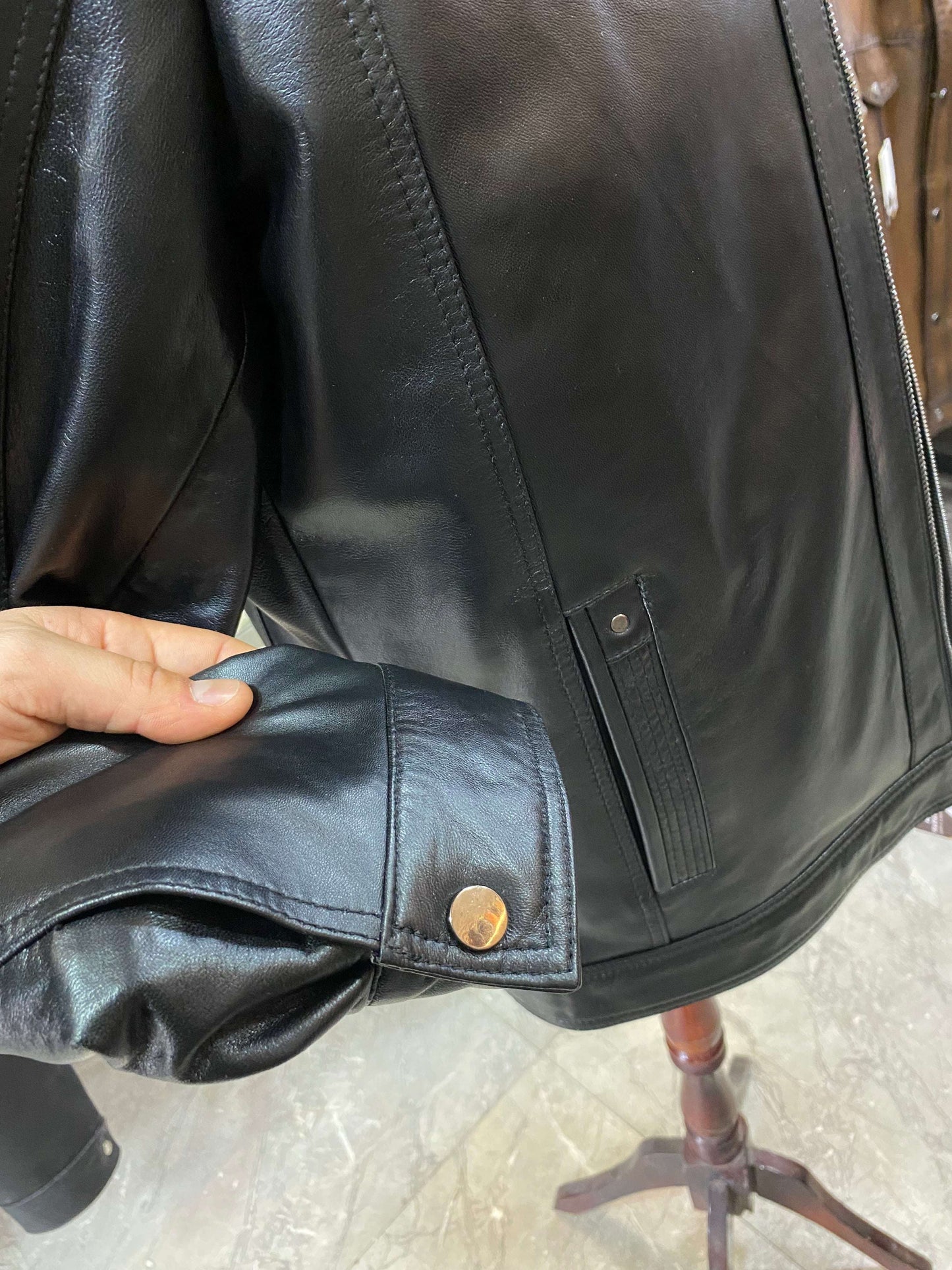 Deri Mont|Hakim Yaka|Kuzu Derisi|Siyah