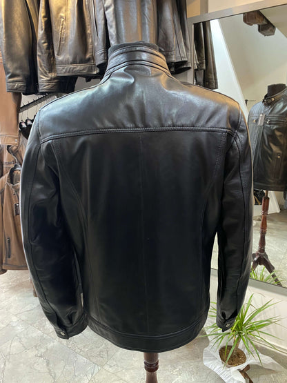 Deri Mont|Hakim Yaka|Kuzu Derisi|Siyah