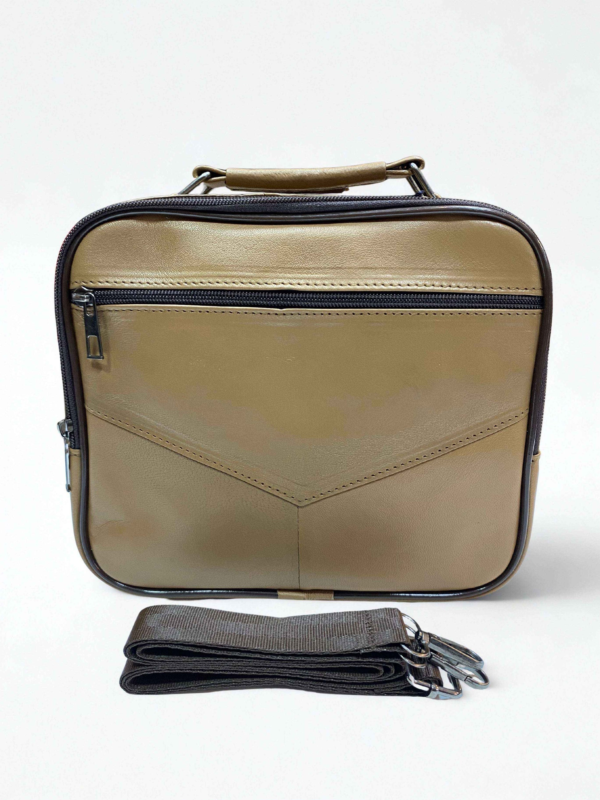 Portföy Çanta|Büyük Boy|Yan Model|Kasalı|Çok Bölmeli|Taba