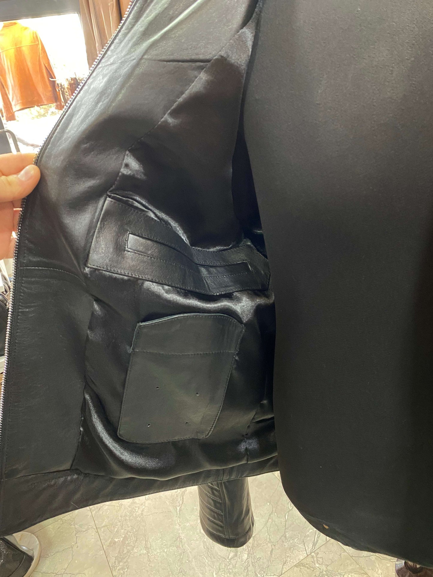 Deri Mont|Motorcu Model|Hakim Yaka|Kuzu Derisi|Siyah