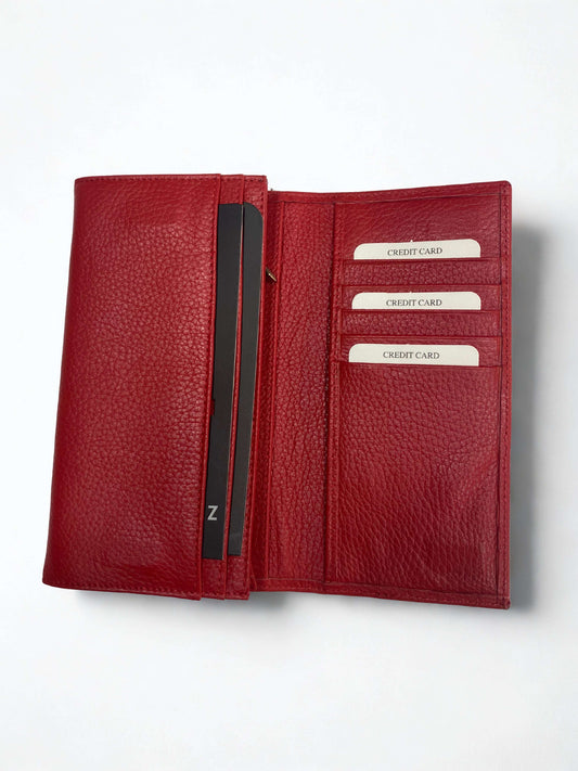 Kadın Cüzdanı|Kuzu Derisi|Kartlık ve Nakit Bölmeleri|Mıknatıslı|3 Renk