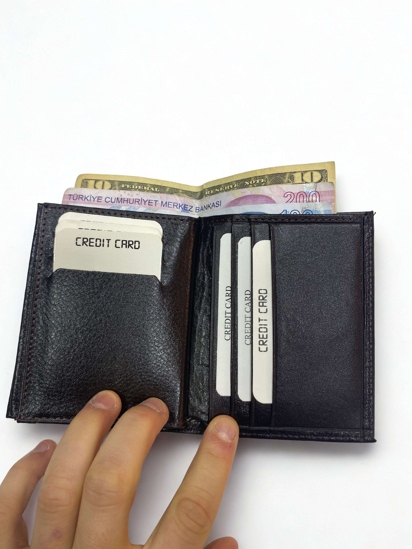 Hakiki Deri Cüzdan|Dik-Kelebek Model|3 Renk