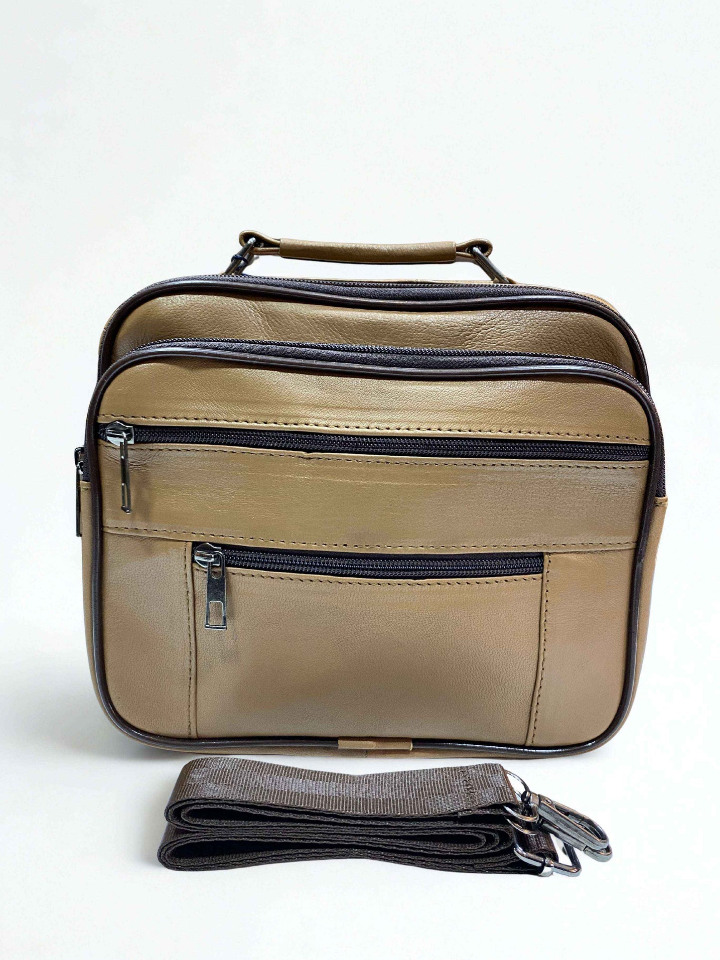 Portföy Çanta|Büyük Boy|Yan Model|Kasalı|Çok Bölmeli|Taba