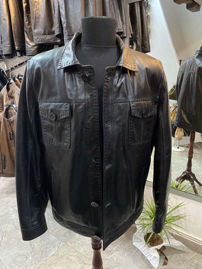 Deri Mont|Safari Model|Kuzu Derisi|Siyah