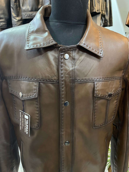 Deri Mont|Safari Model|Kuzu Derisi|Antik Kahve