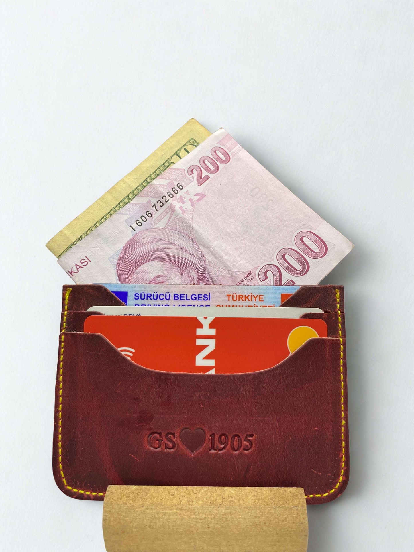 Deri Kartlık|GS 1905 Baskılı|6 Kart Kapasiteli