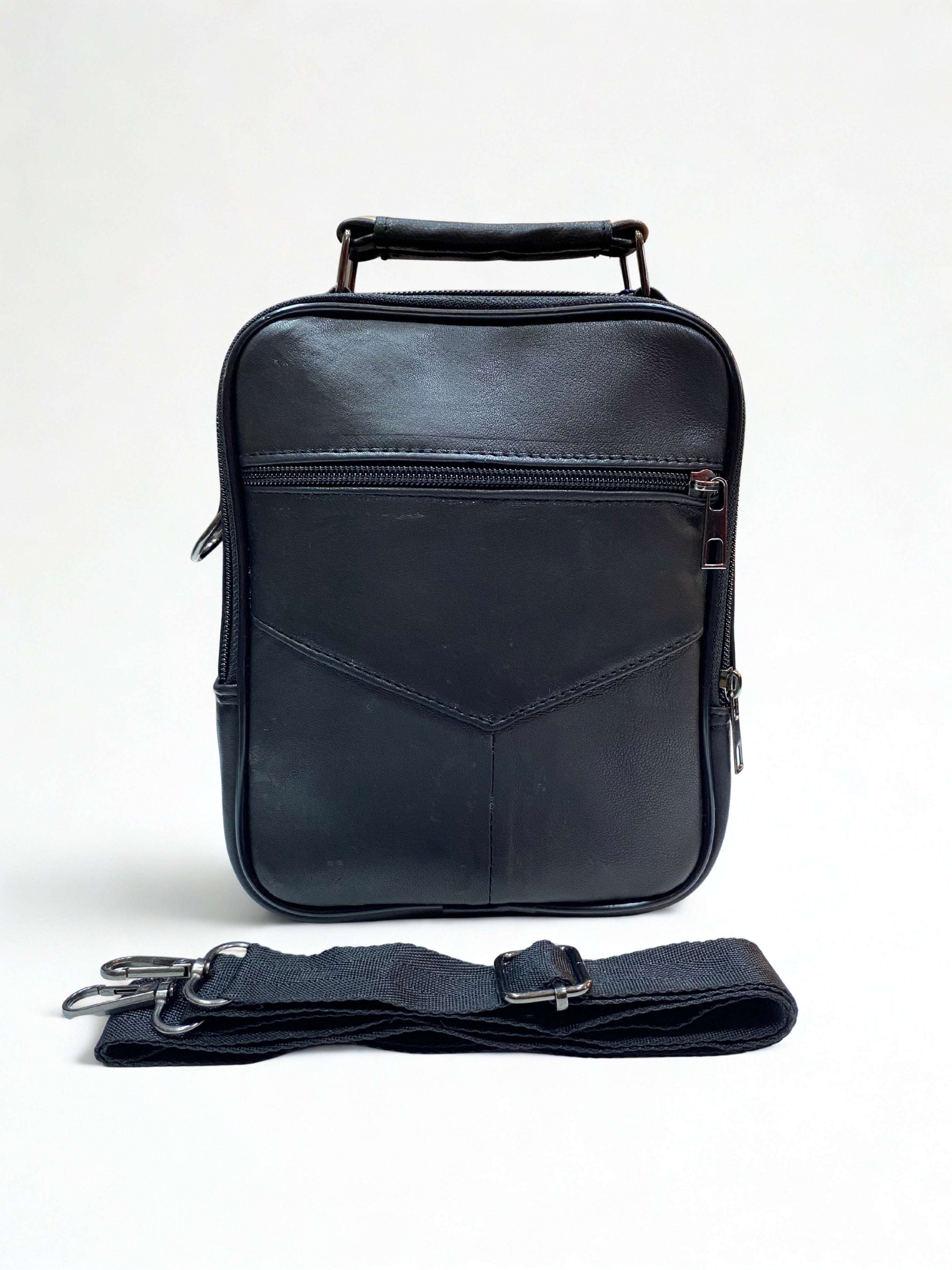 Portföy Çanta|Orta Boy|Dik Model|Kasalı|Çok Bölmeli|Siyah|Omuzdan Asmalı