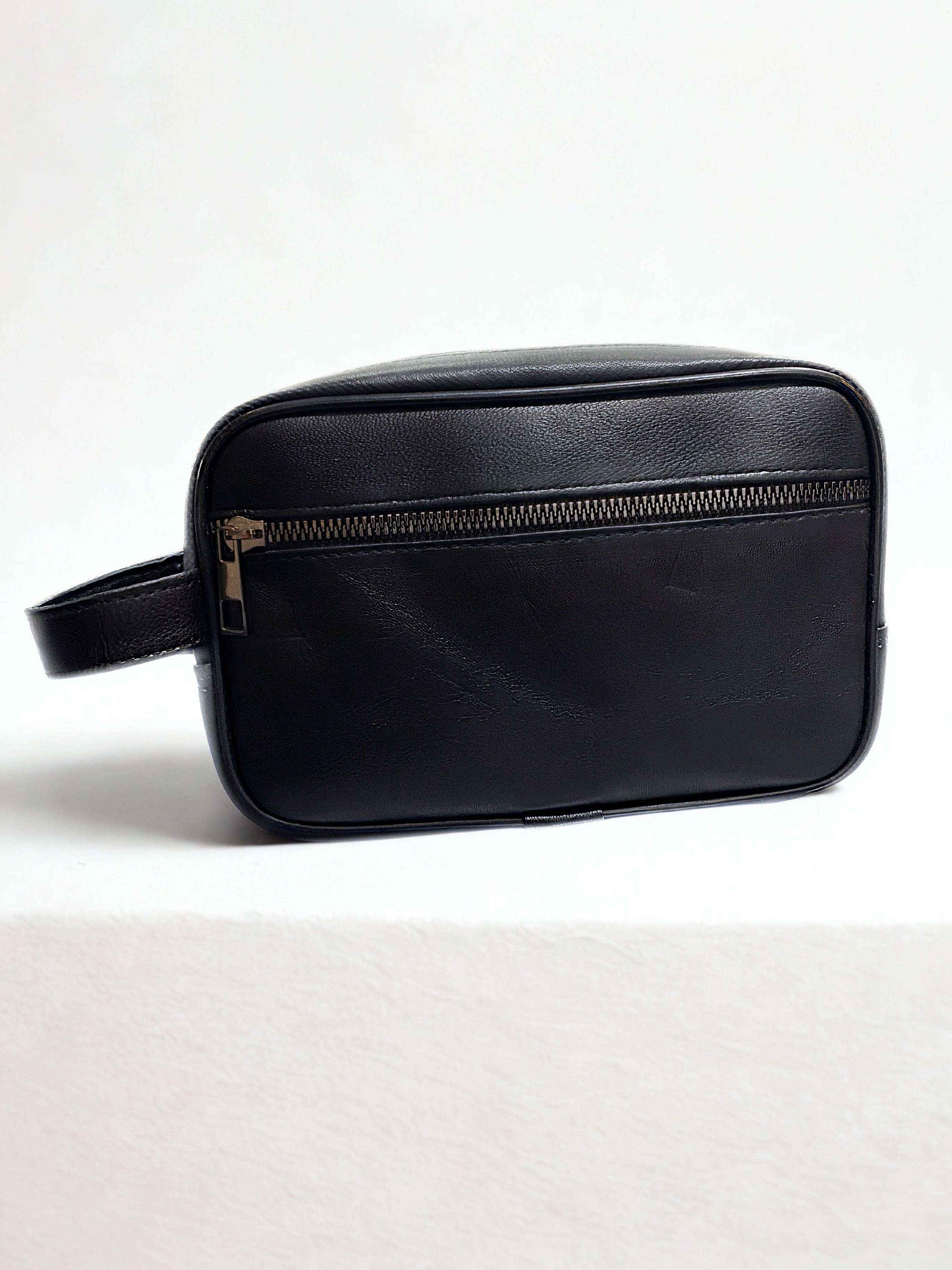 Deri El Çantası|Traşlık|Çift Fermuar|Kuzu Derisi