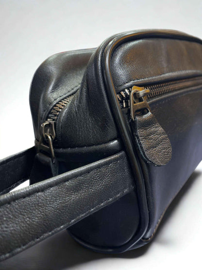 Deri El Çantası| Çift Fermuar|Kuzu Derisi|Gizli Bölme