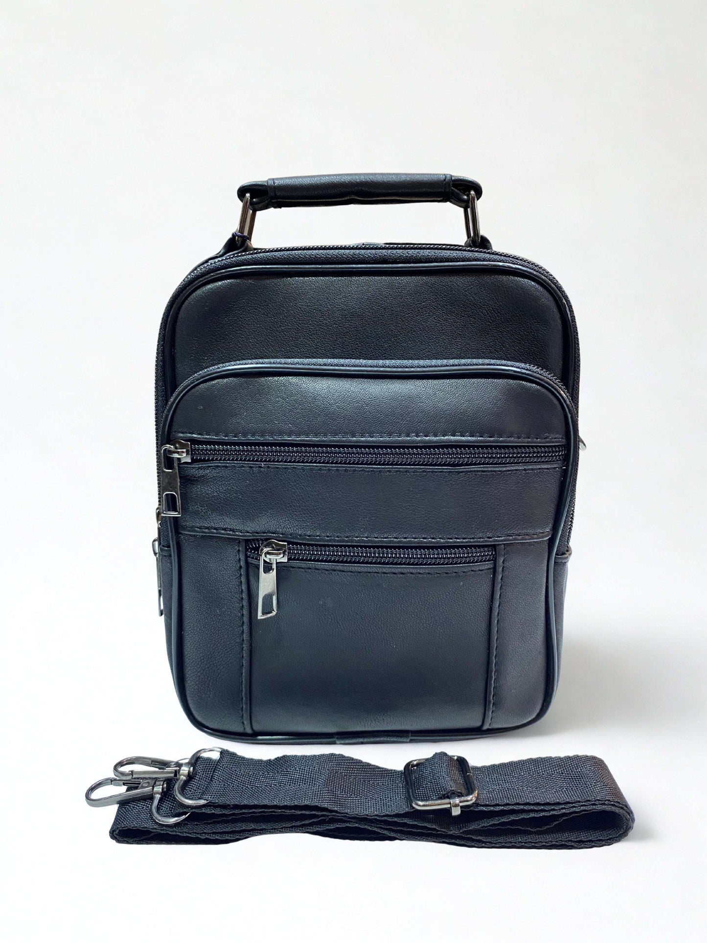 Portföy Çanta|Orta Boy|Dik Model|Kasalı|Çok Bölmeli|Siyah|Omuzdan Asmalı