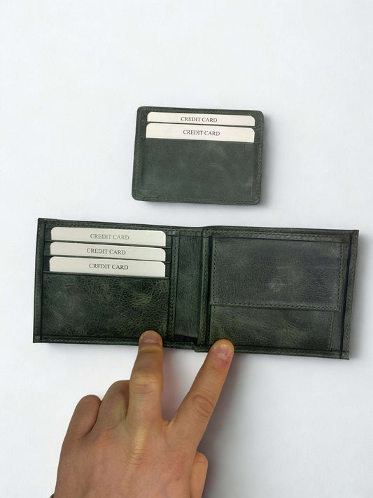 Greyz Deri Erkek Cüzdanı|Çok Kartlık-Nakit-Bozuk Para|Dıştan Ekstra Çıkma Kartlık