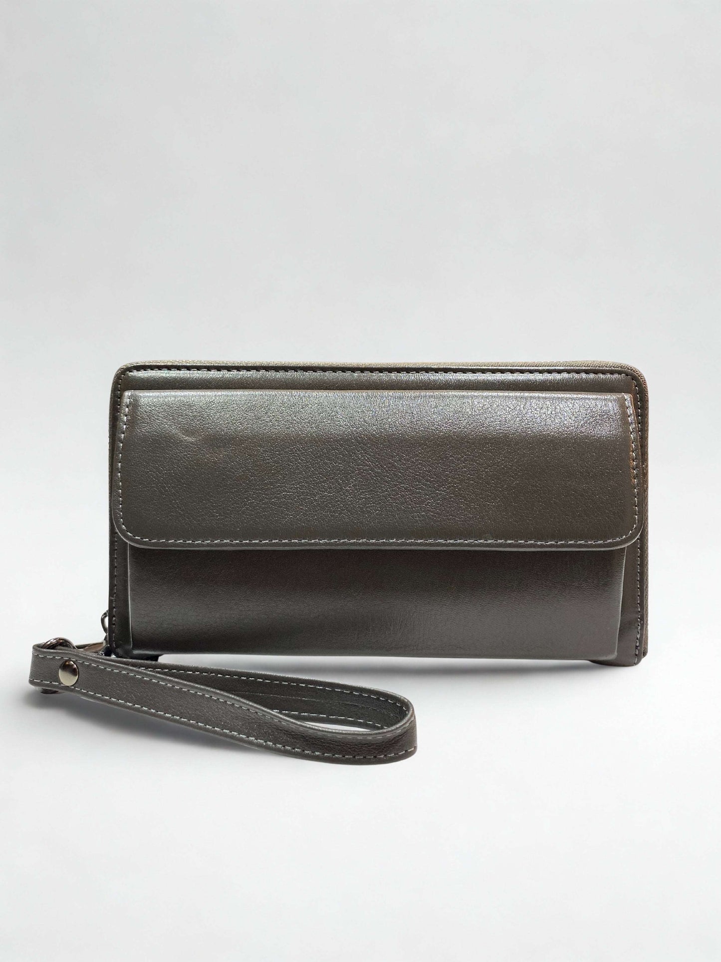 Deri El Çantası|Telefon Bölmesi|Ekstra Tutmaçlar|Çok Kartlık ve Nakit