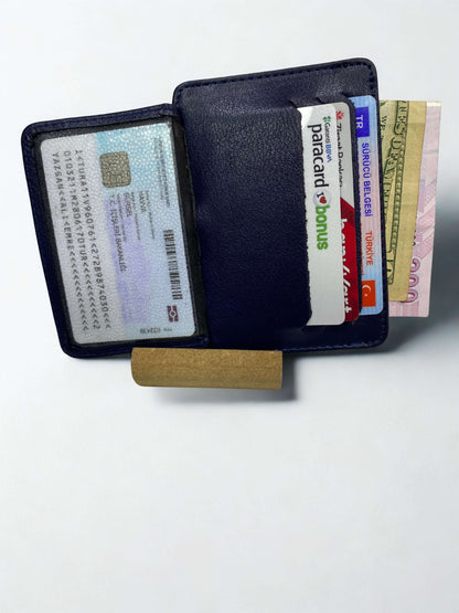 Deri Kartlık|8 Kart+1 Kimlik Kapasiteli|Lastikli