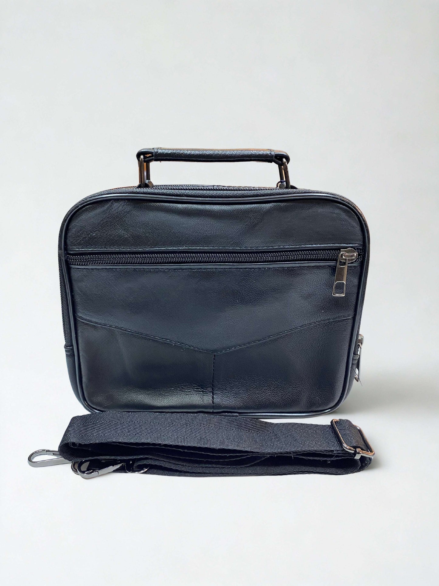 Portföy Çanta|Orta Boy|Yan Model|Kasalı|Çok Bölmeli|Siyah|Omuzdan Asmalı