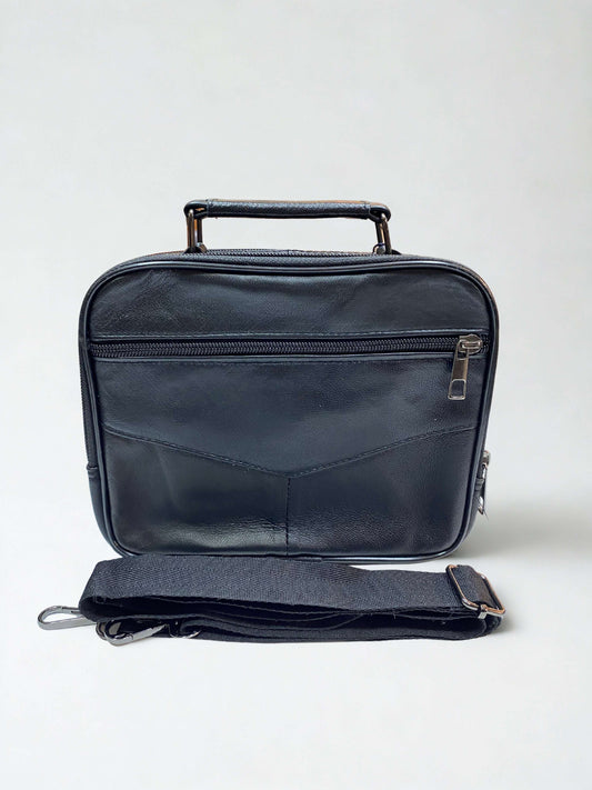 Portföy Çanta|Orta Boy|Yan Model|Kasalı|Çok Bölmeli|Siyah|Omuzdan Asmalı